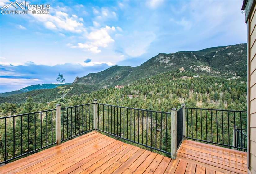 1800 sf of deck overlooking mountains