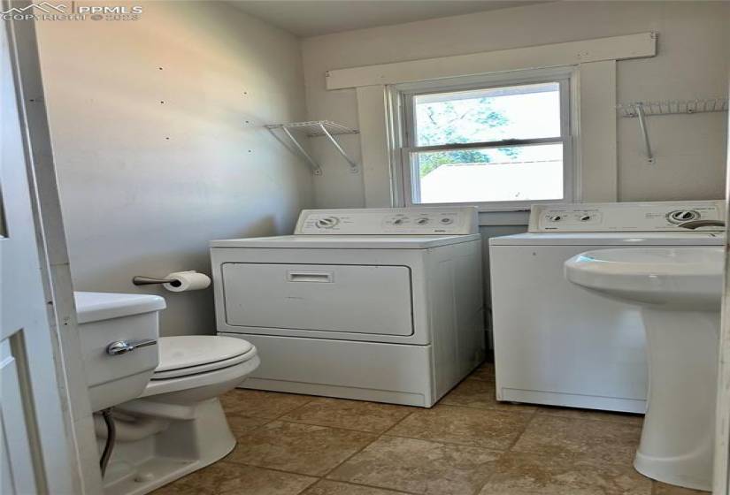 You can get a lot done in this laundry room!