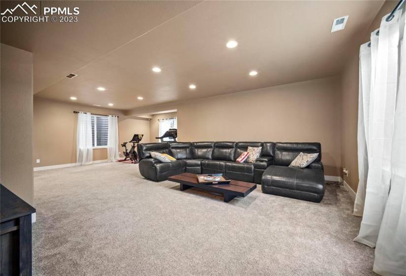 Huge basement family/rec room. The possibilities are endless.