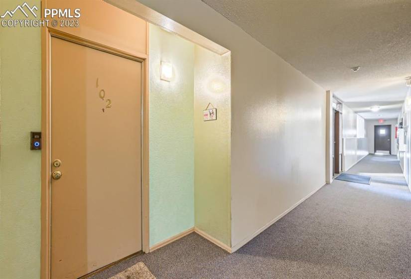 102 - door in hallway- secure access building