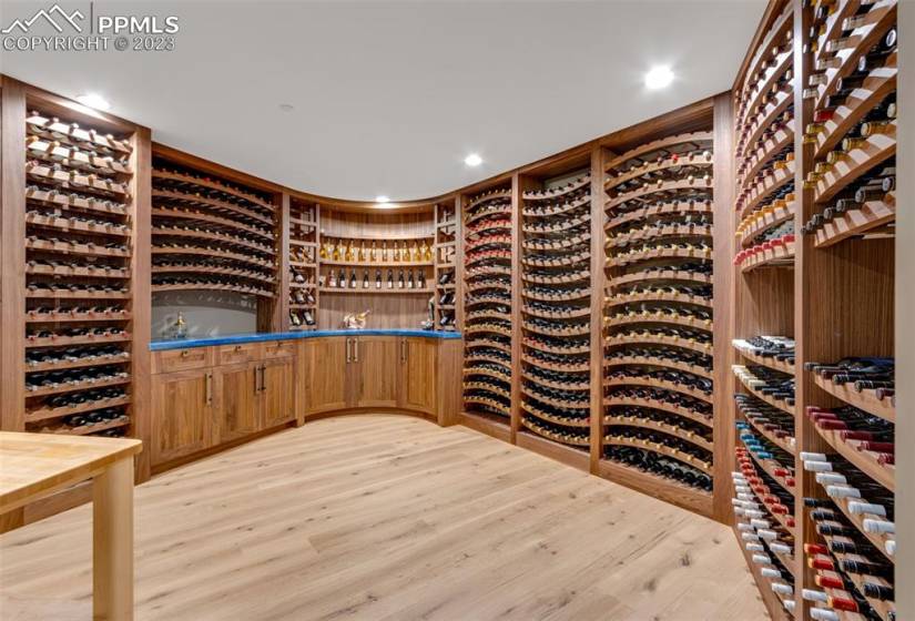 Wine Cellar with custom cabinetry