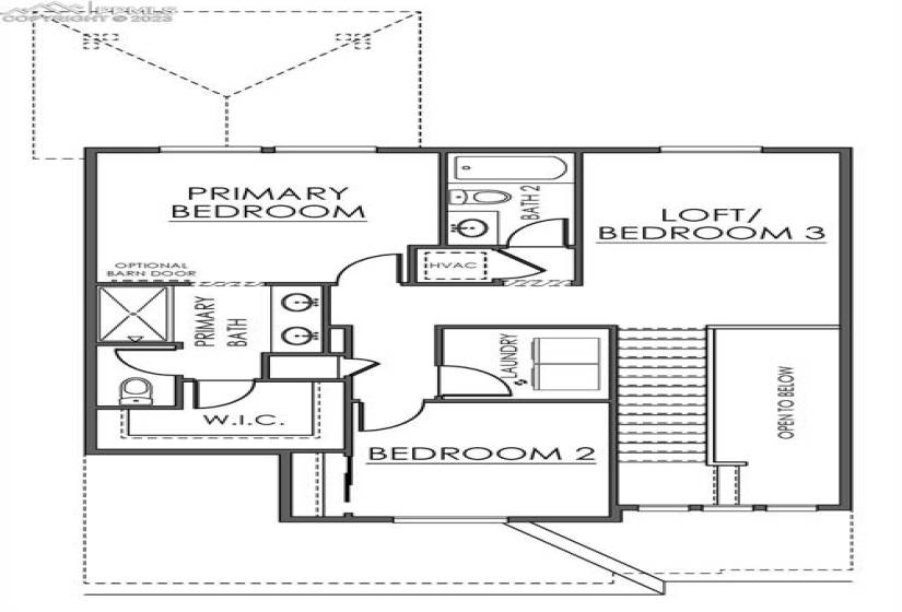 The Poplar - Upper level floor plan