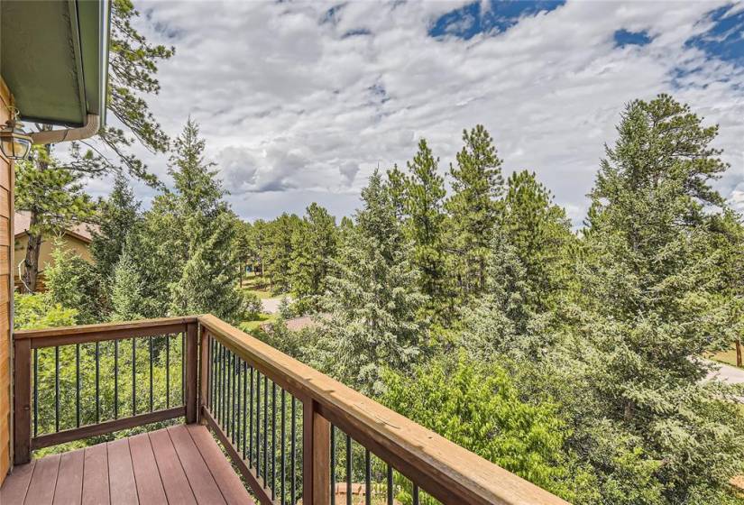 Master Bedroom Deck with Amazing Treed Views!