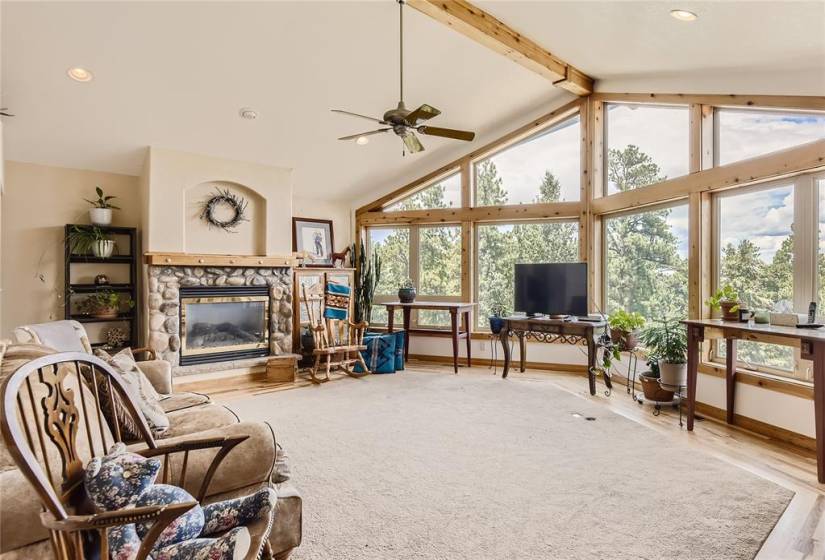 Main Level Family Room with Vaulted Ceilings and Amazing Views!