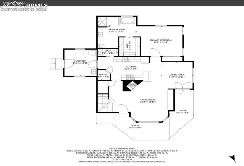 Main House Main Level Floor Plan
