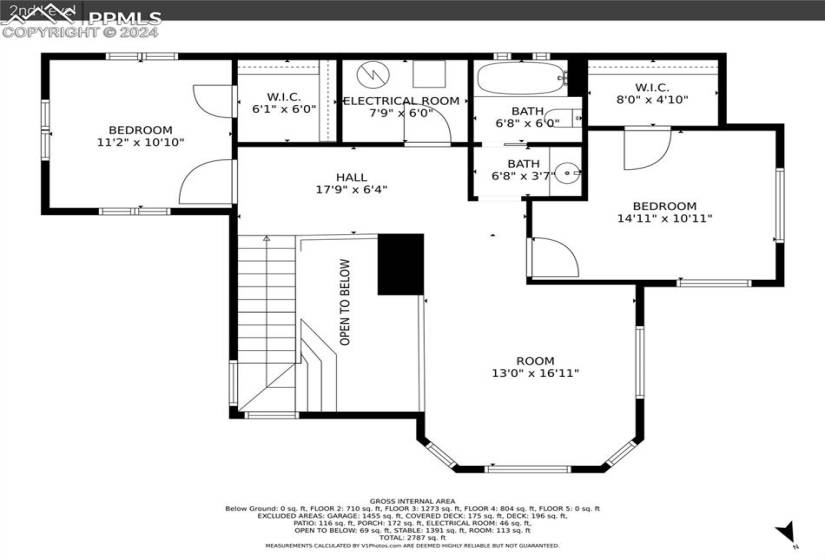 Main House Upper Level Floor Plan