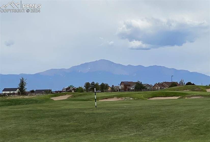 PIKES PEAK VIEW FROM ANTLER CREEK GOLF COURSE