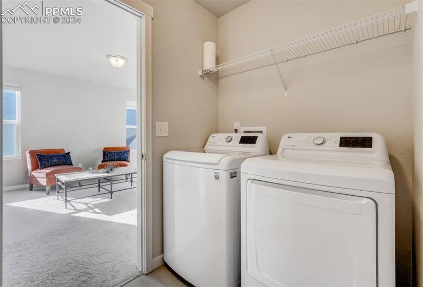 Laundry on the same level as the bedrooms