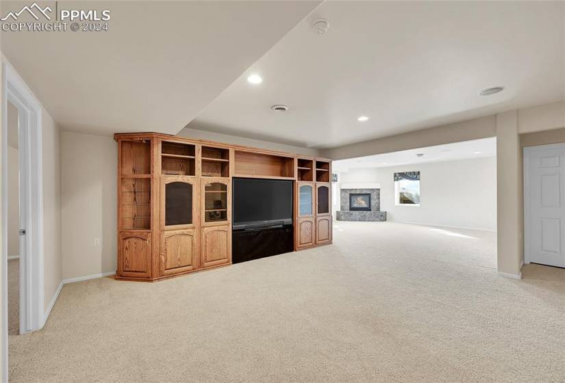 Family Room  with Cabinets& entertainment