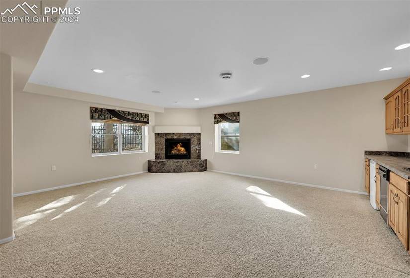 Lower Fireplace in 2nd Family Room