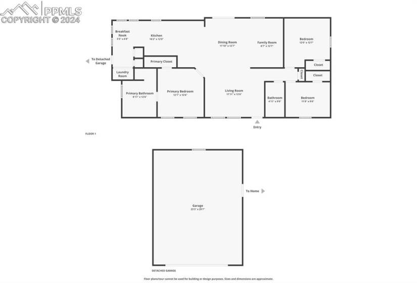 House and Garage Floor Plan