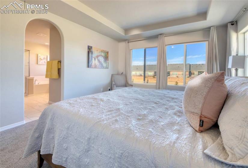 You have views of the Majestic Pikes Peak and mountains from the Master Bedroom /windows