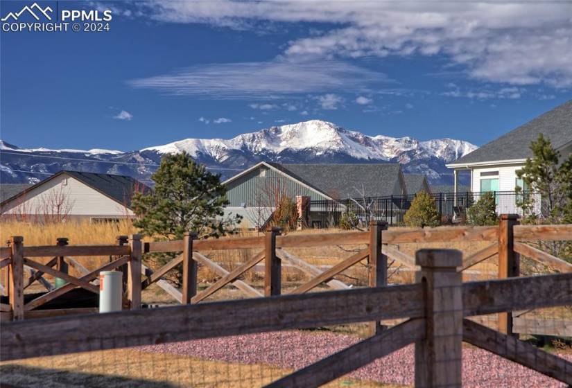 Look at this majestic Pikes Peak and mountain views right from the patio, master bedroom and living room on the main level
