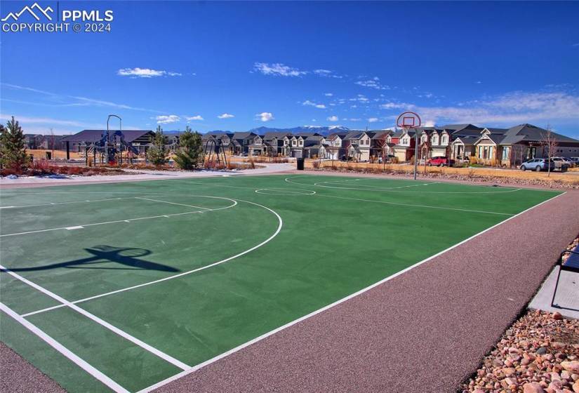 Tennis couts, pick ball courts and basketball courts