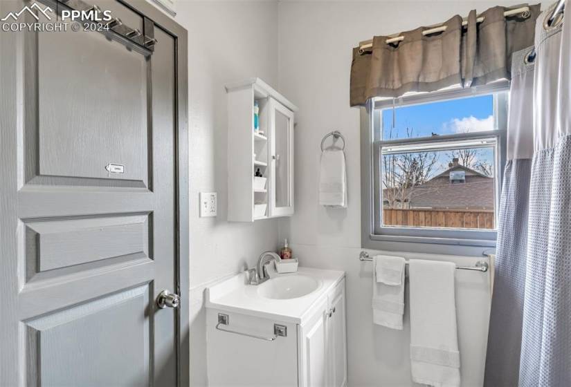 Bathroom featuring large vanity