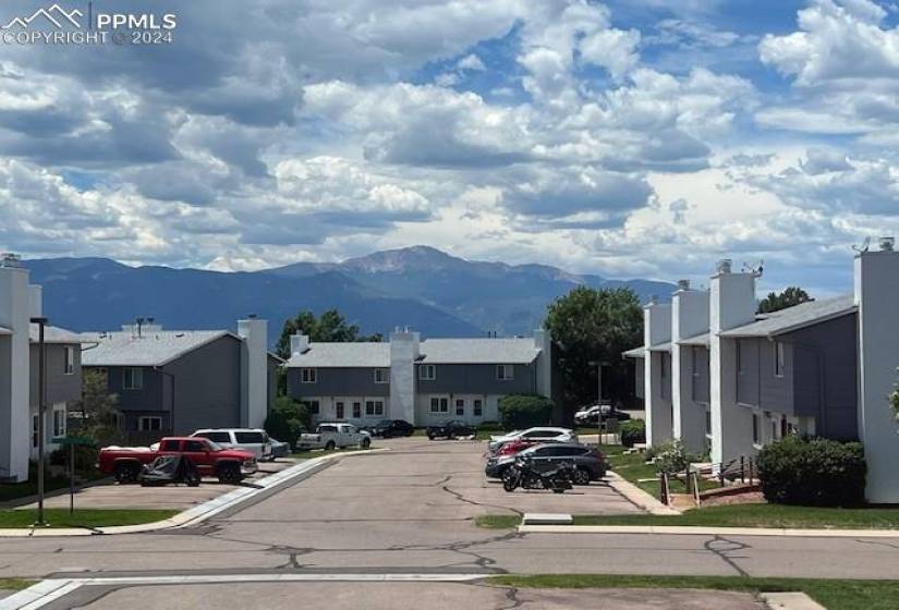 View of street featuring a mountain view