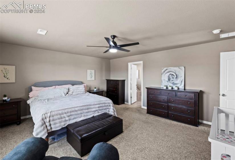 Master bedroom can accommodate king-sized bed