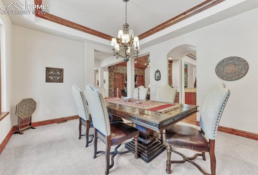 Formal Dining space with access through the coffee bar Butlers pantry just off the kitchen