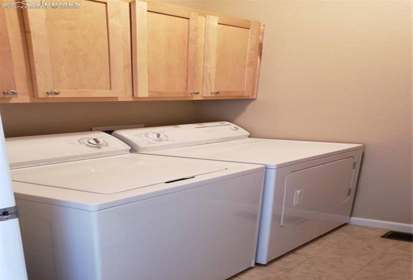 Conveniently located upstairs laundry