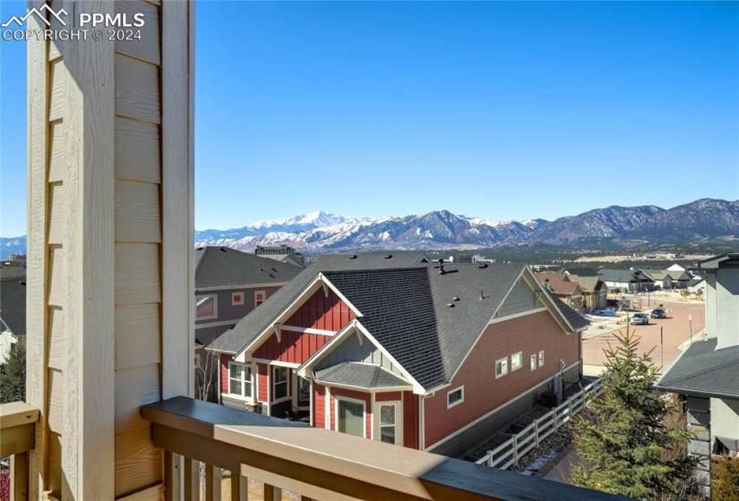 Beautiful Mountain Range, Pikes Peak and Air Force Academy Views from Covered Rear Composite Deck