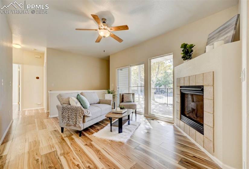 Enter to an open floor plan with gleaming new wood floors and tons of natural light.