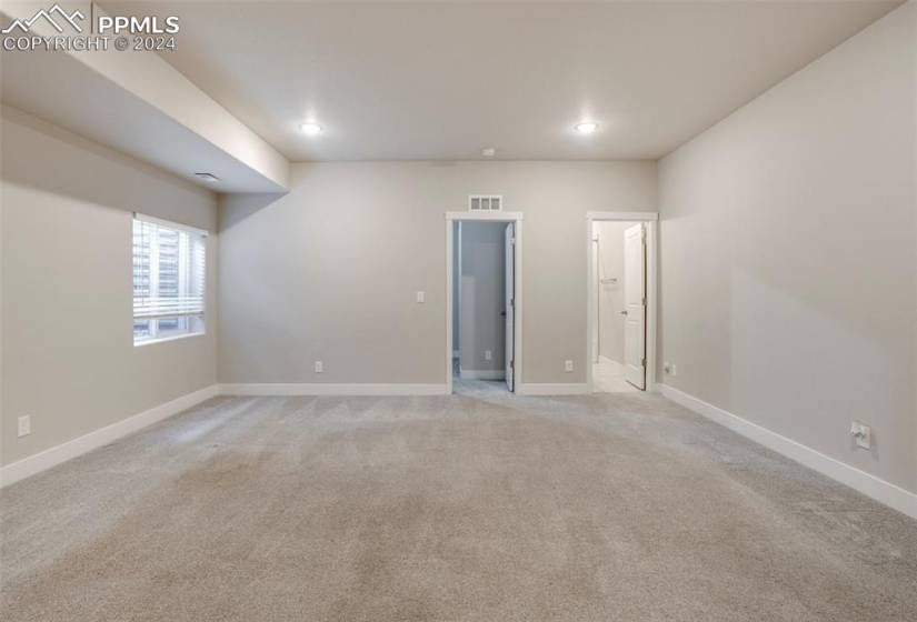 How will you use this spacious basement family room?