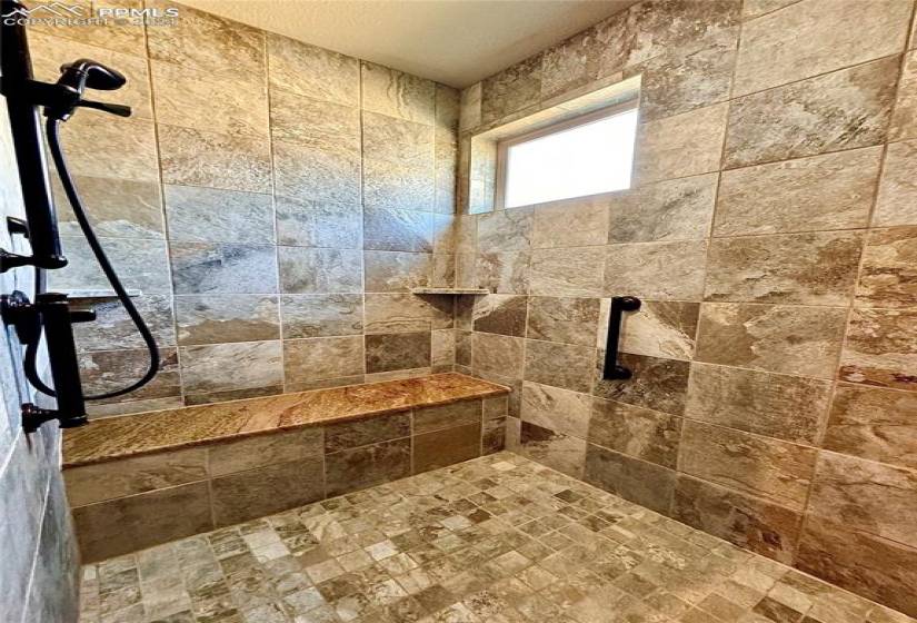 Master bathroom with spacious shower