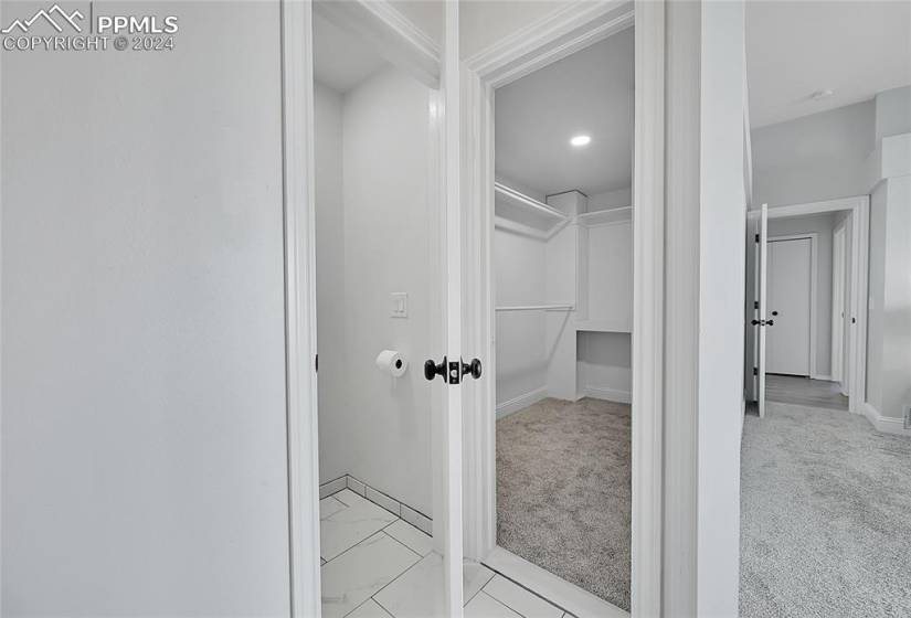 Bathroom featuring tile flooring