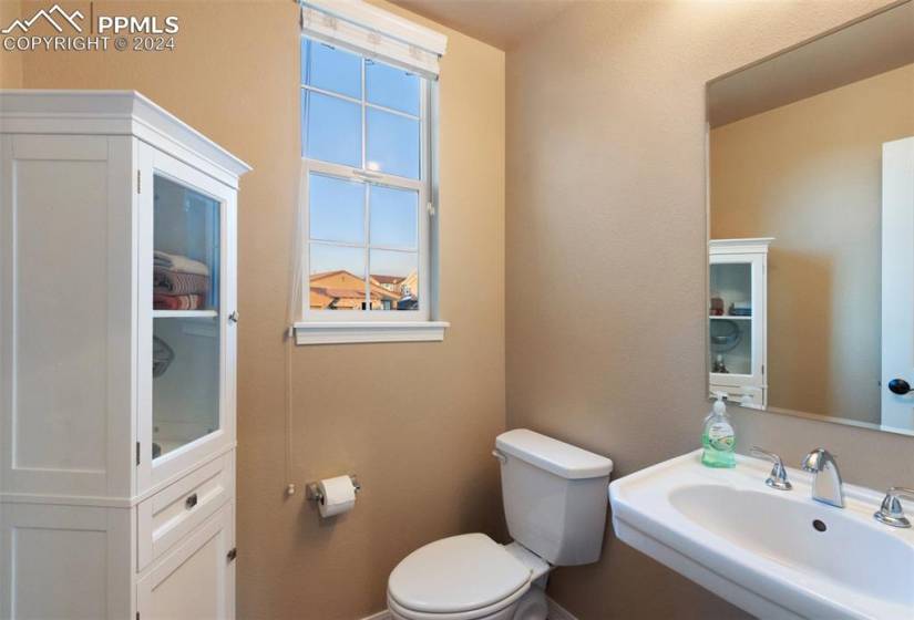 Bathroom featuring toilet and sink
