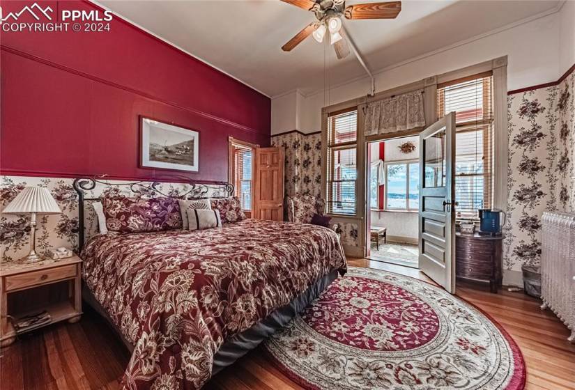 This guestroom features a south-facing sunroom overlooking Cripple Creek.