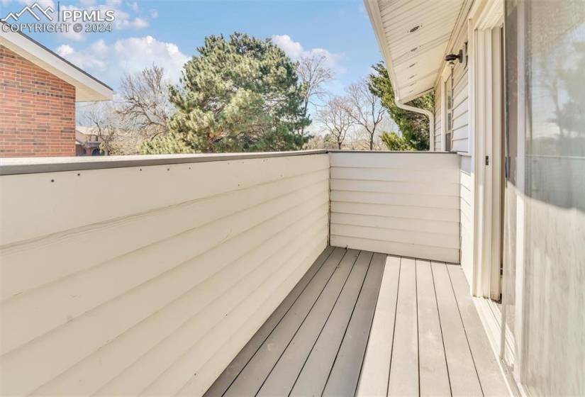 View of wooden deck