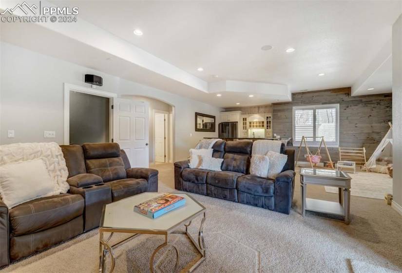 View of carpeted living room