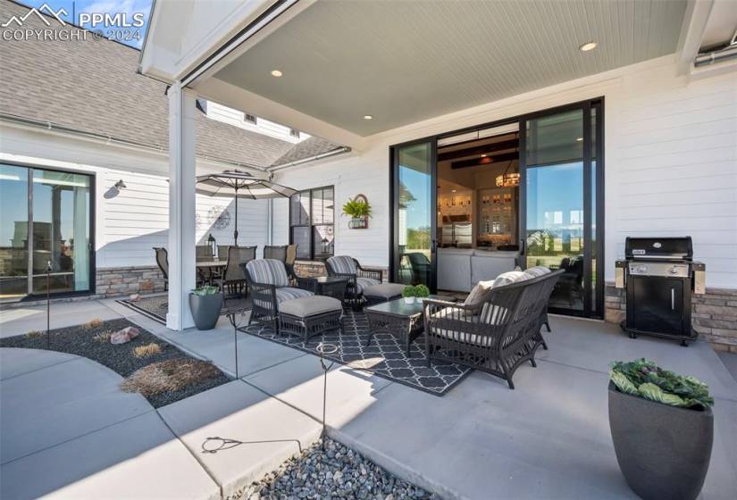 View of patio / terrace with a grill and an outdoor hangout area