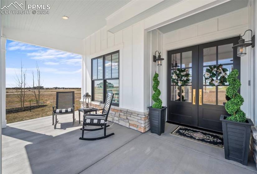 Doorway to property with french doors