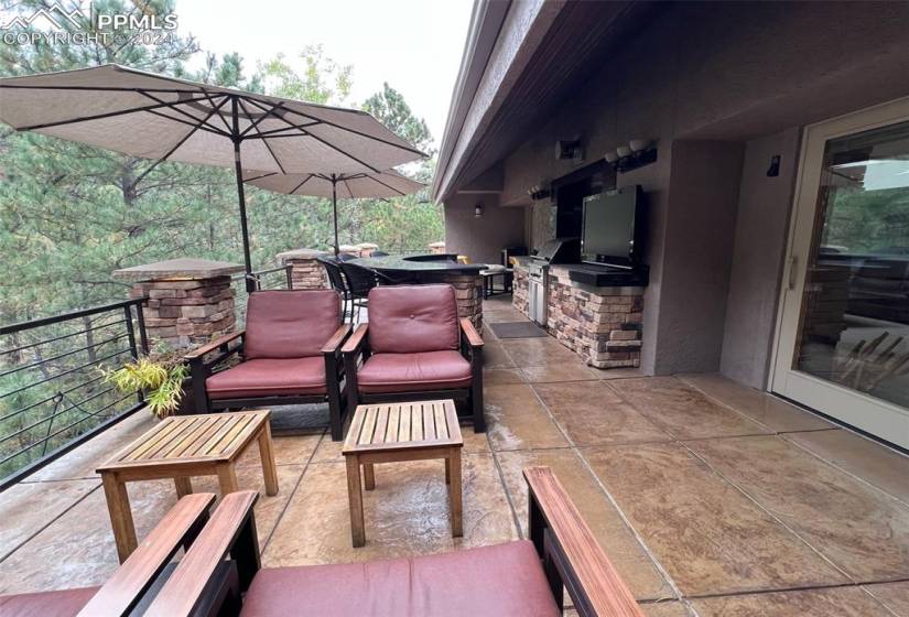 View of patio / terrace featuring area for grilling and an outdoor living space