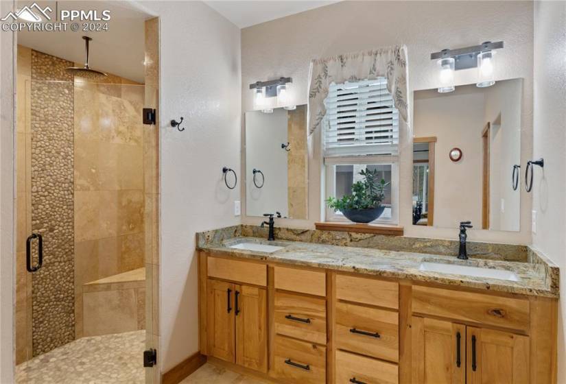 Master bath - double vanity and walk-in shower