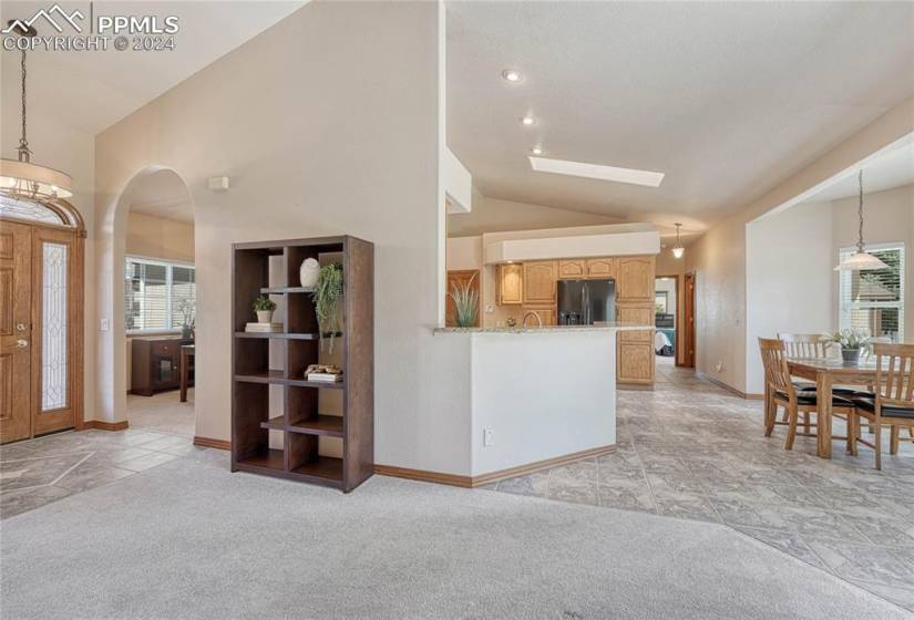 An open floor plan is great for entertaining family and friends.