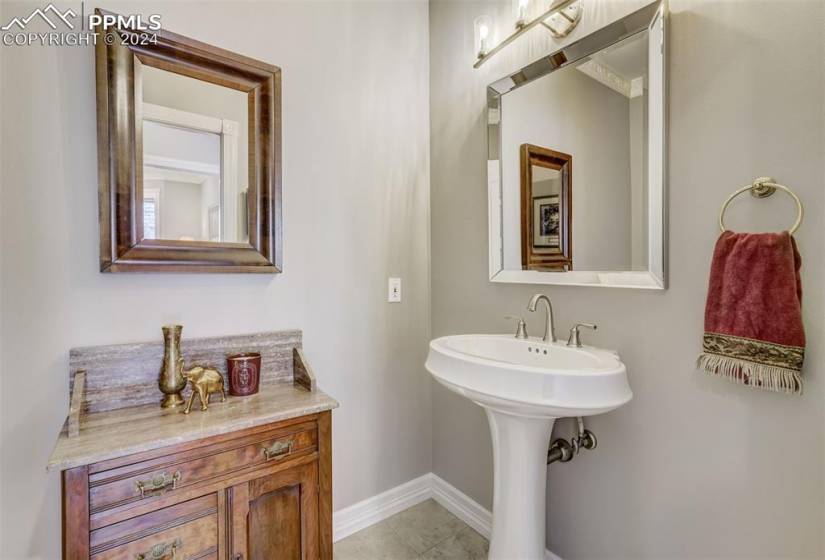 Bathroom with tile floors