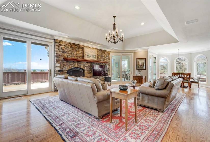 Living room featuring hardwood / wood-flooring and plenty of natural light