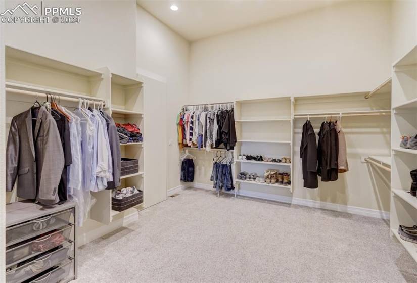 Closet which has a secret trap door that will lead to the laundry room.