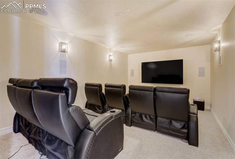 Theater room in the basement