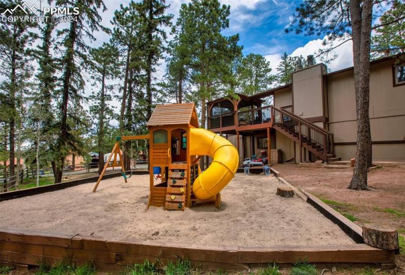 View of jungle gym