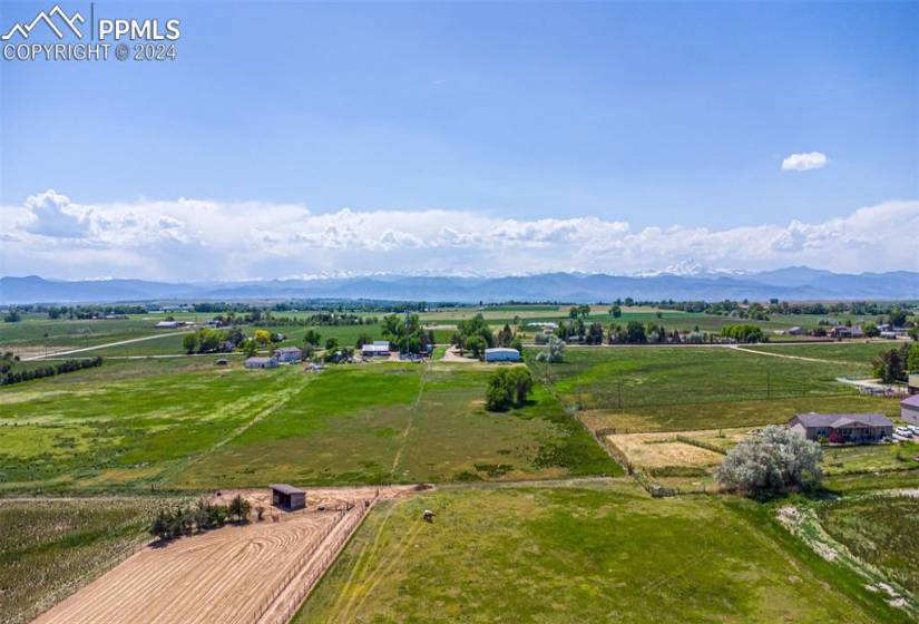 Drone / aerial view with a rural view and a mountain view