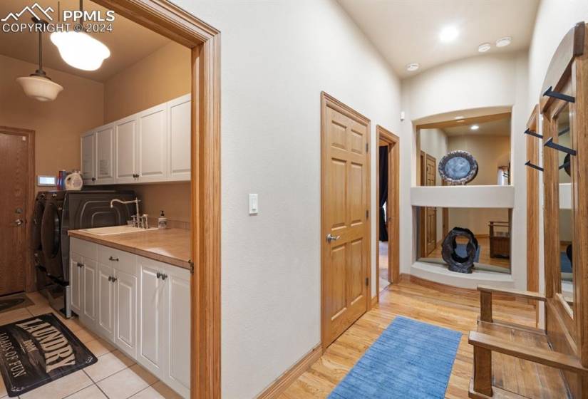 Bedroom with carpet flooring and ceiling fan