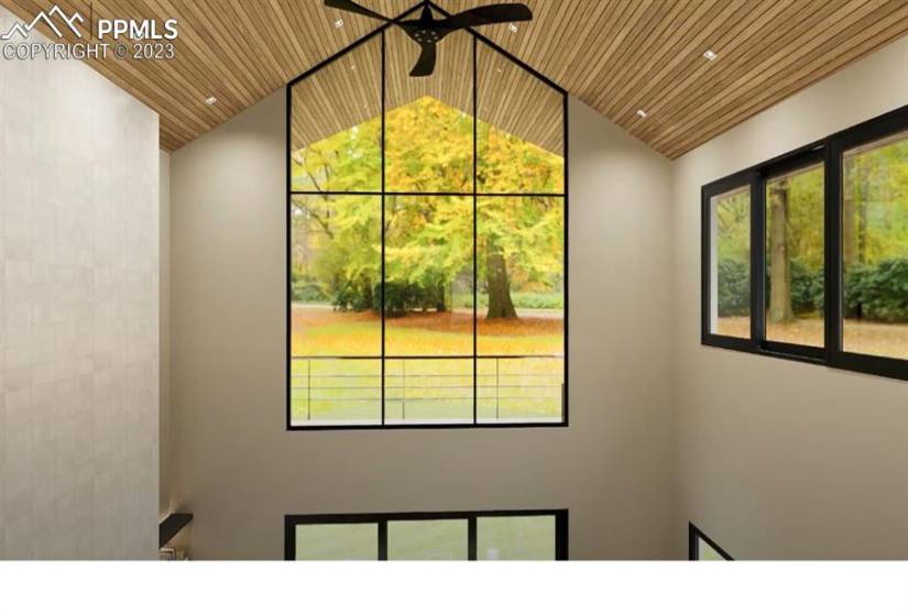 Interior Living room Vaulted Ceiling
